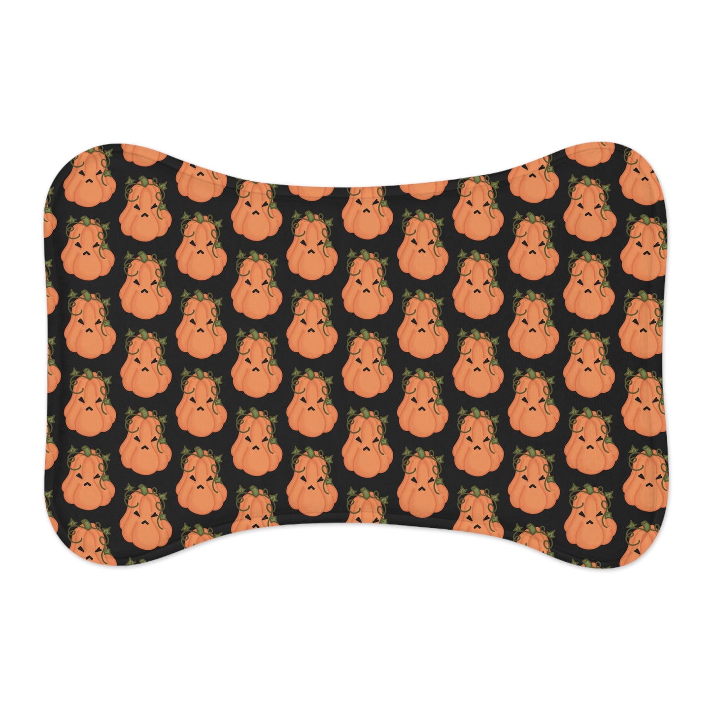 Angry Pumpkin Pet Food Mat