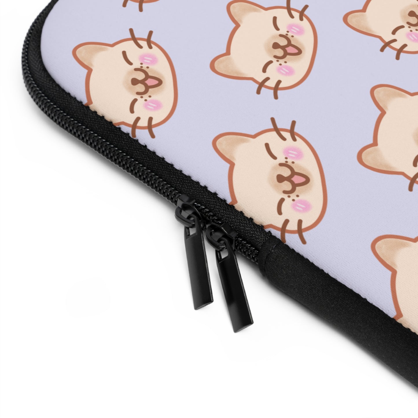 Lavender Kitty Kat Laptop Sleeve