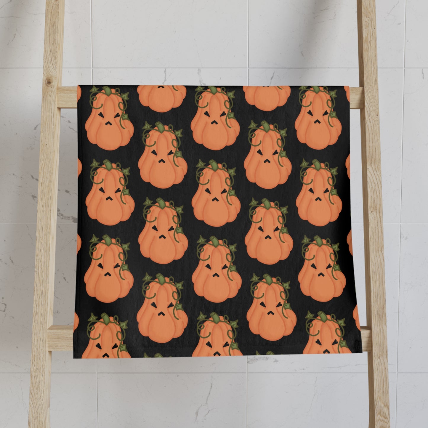 Angry Pumpkin Hand Towel