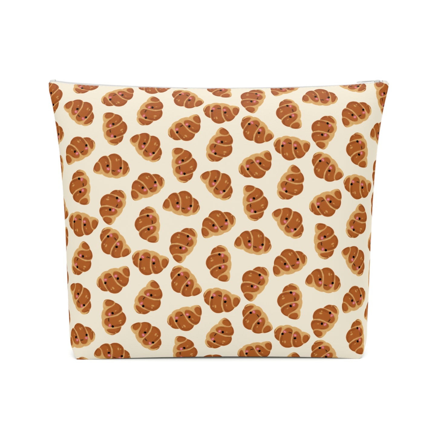 Blushing Croissant Cosmetic Bag