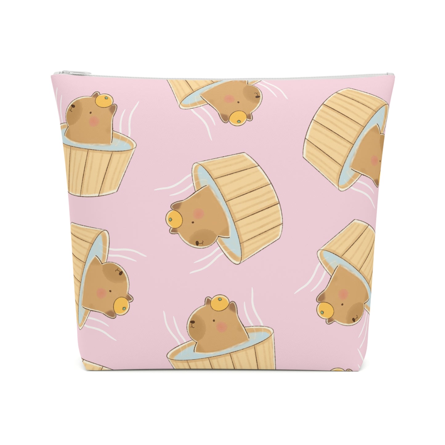 Baby Pink Capybara Bath Cosmetic Bag