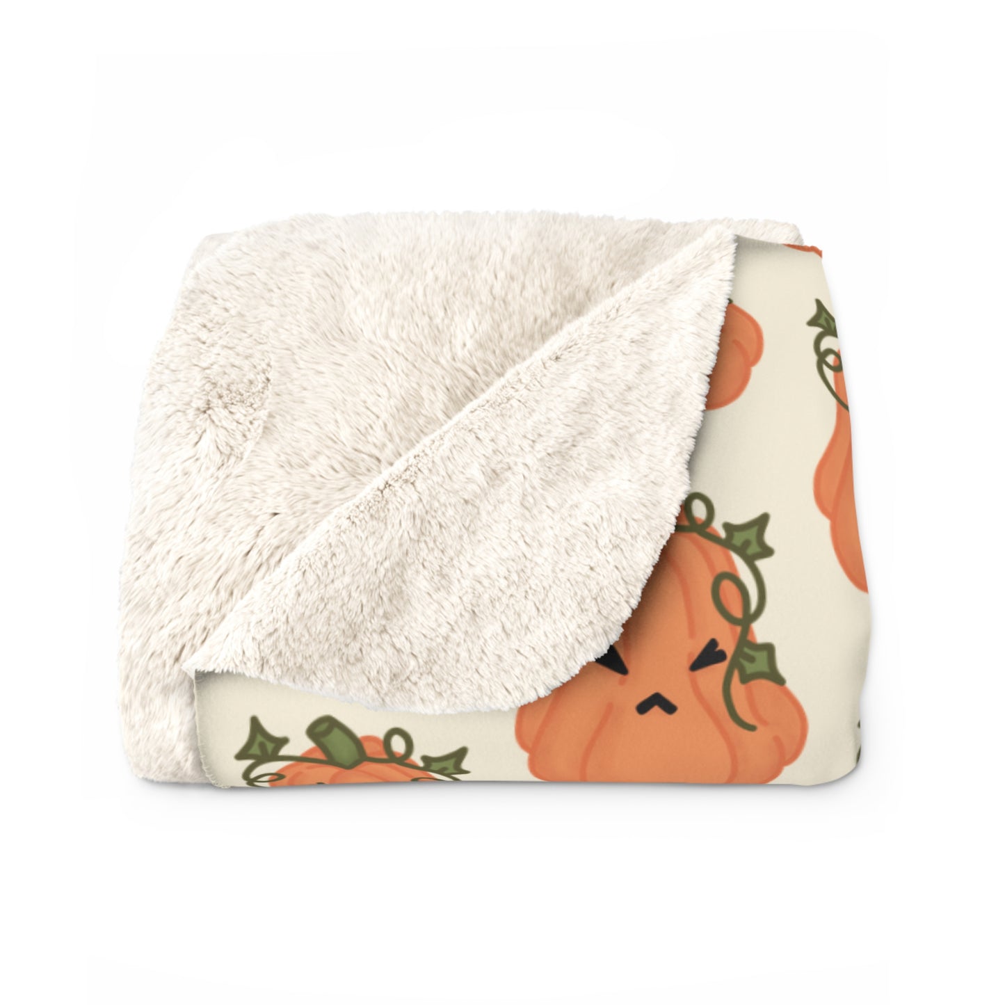 Angry Pumpkin Cozy Fleece Blanket