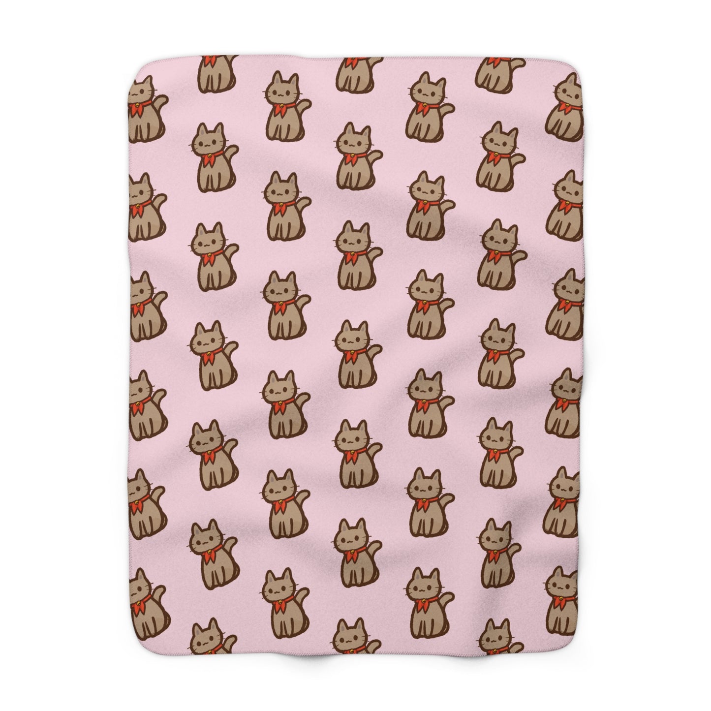 Baby Pink Kitty Kat Cozy Fleece Blanket