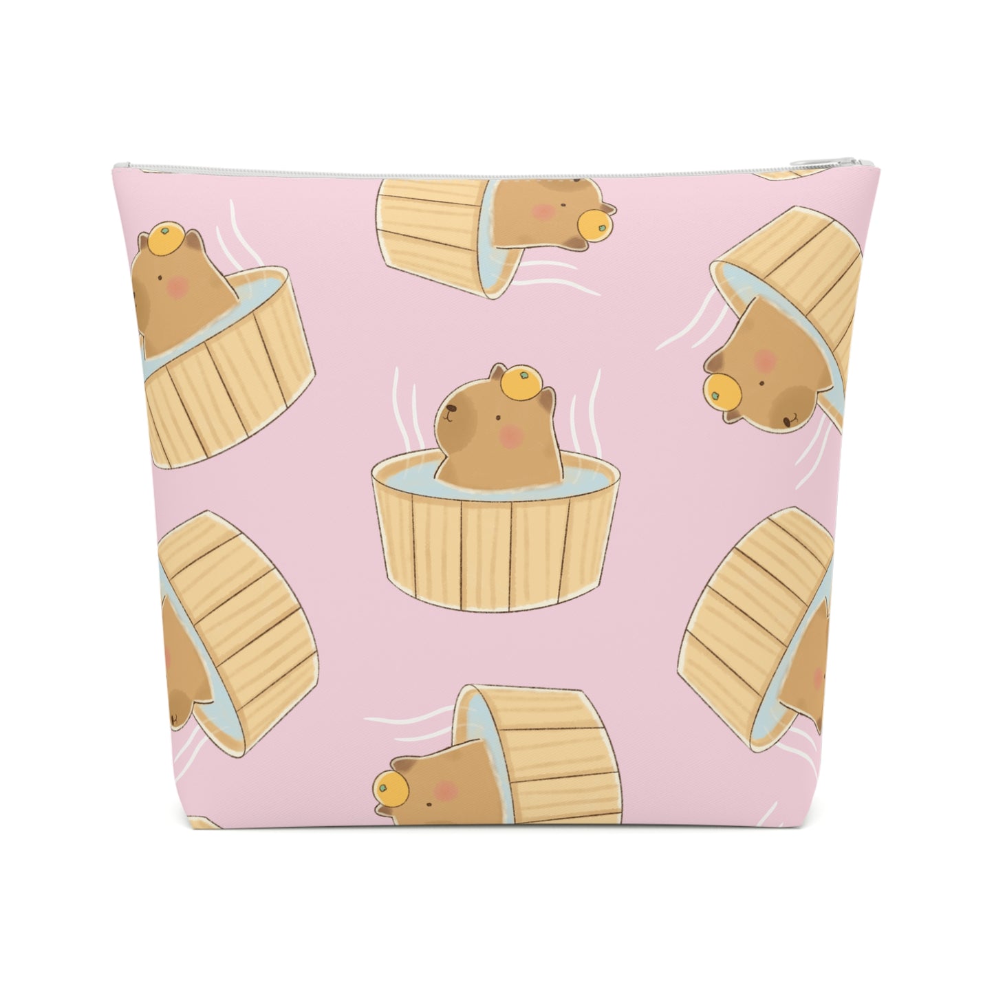 Baby Pink Capybara Bath Cosmetic Bag