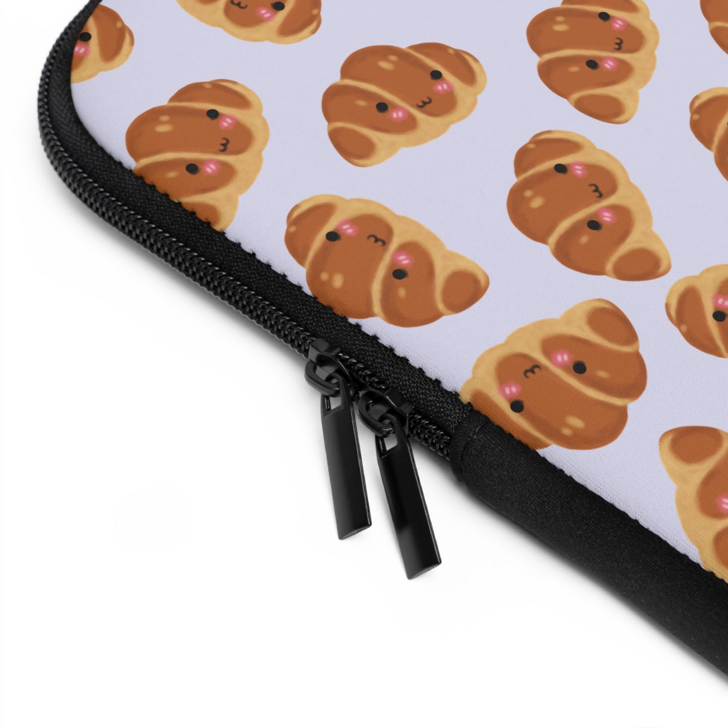 Lavender Blushing Croissant Laptop Sleeve