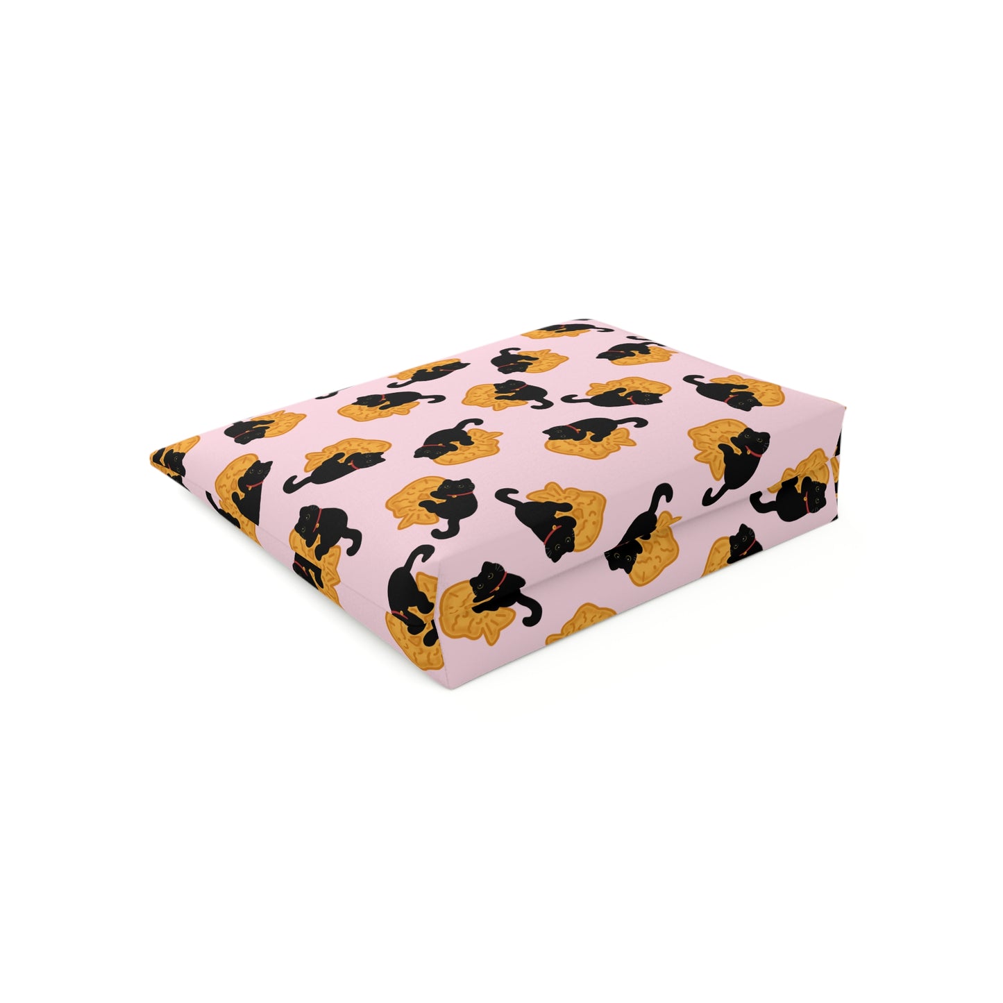 Baby Pink Black Cat Taiyaki Cosmetic Bag