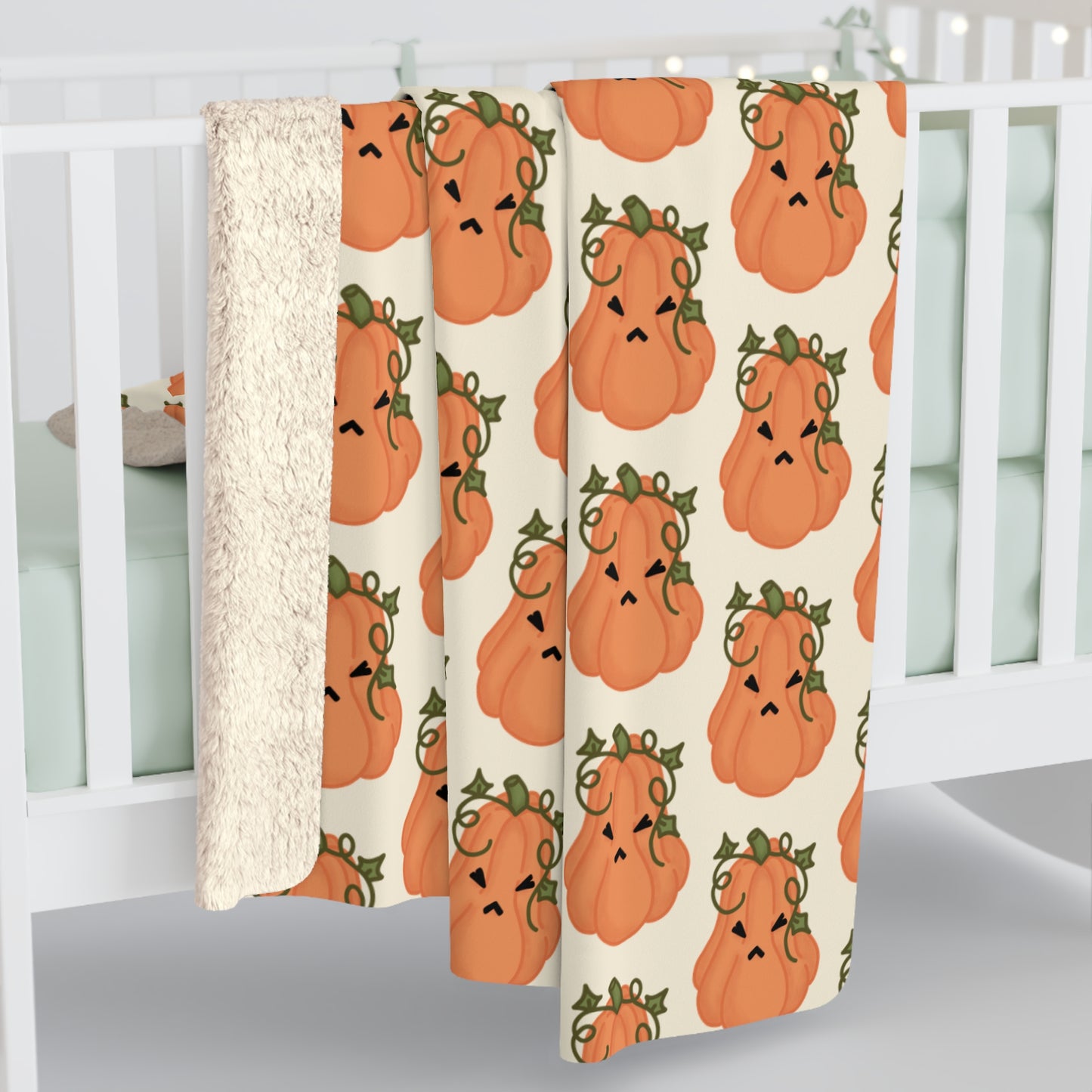 Angry Pumpkin Cozy Fleece Blanket
