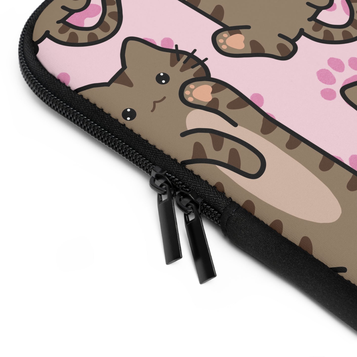 Baby Pink Tabby Cat Laptop Sleeve
