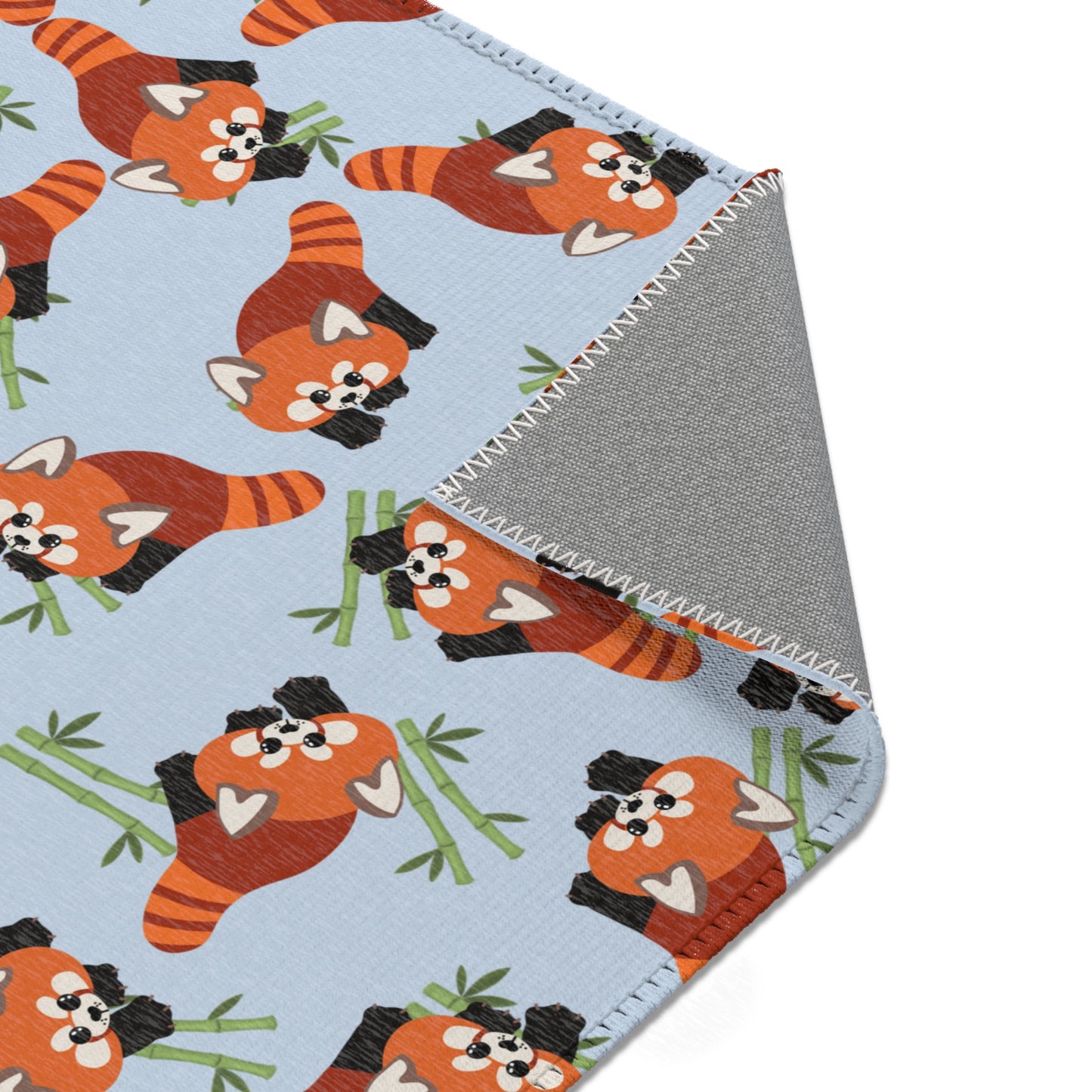 Baby Blue Red Panda Rug