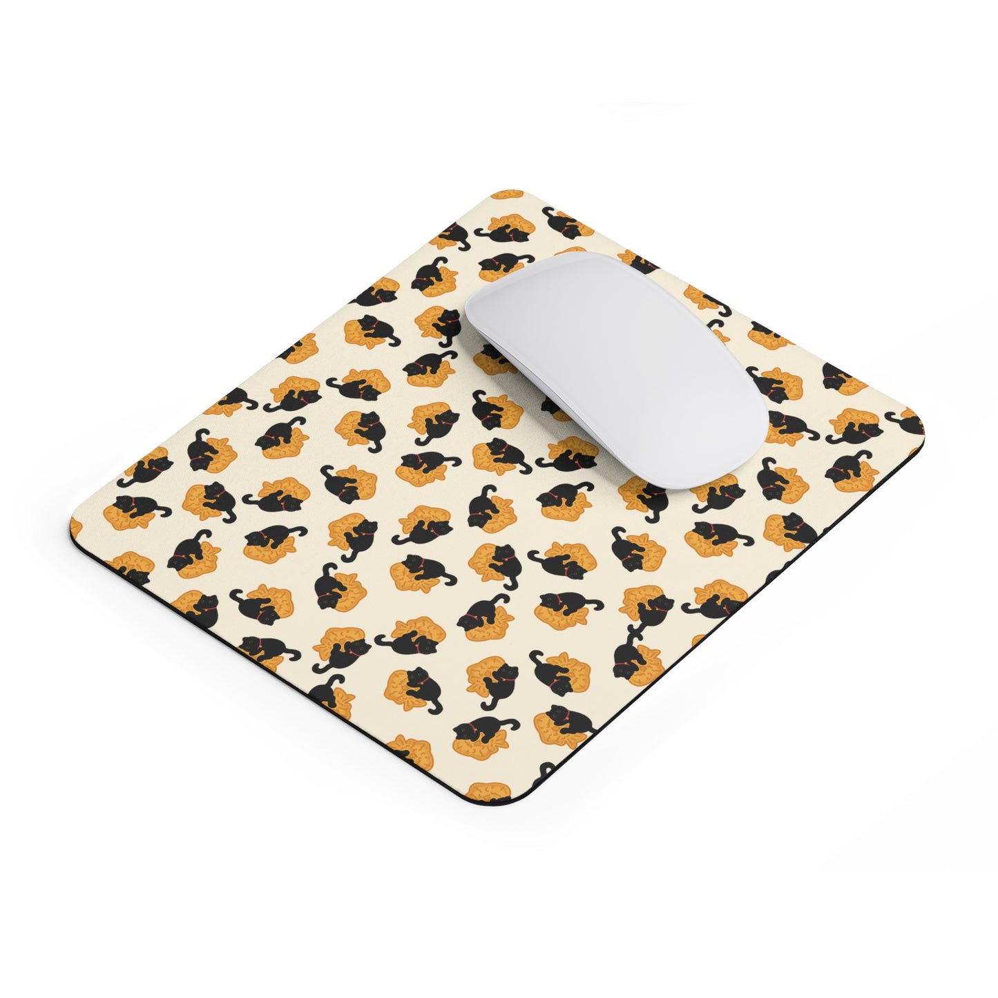 Black Cat Taiyaki Mouse Pad