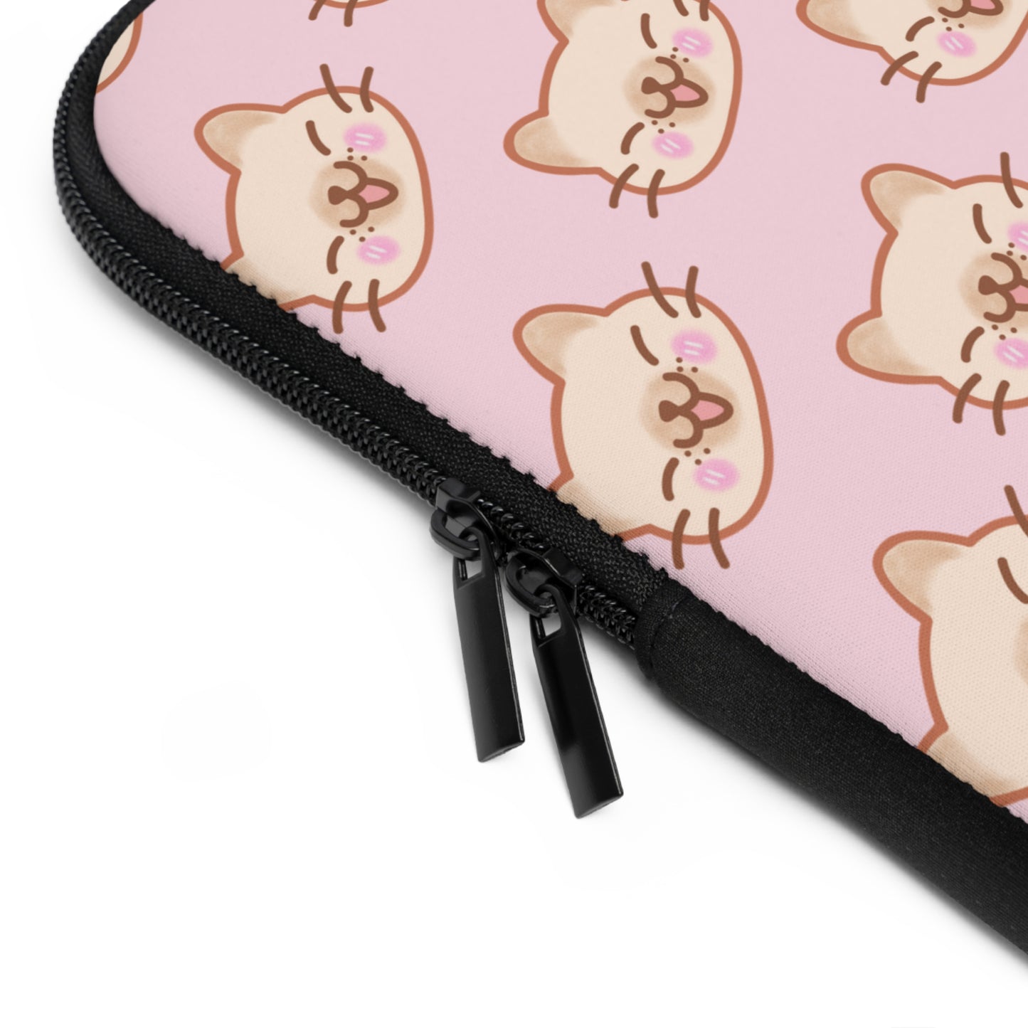 Baby Pink Kitty Kat Laptop Sleeve