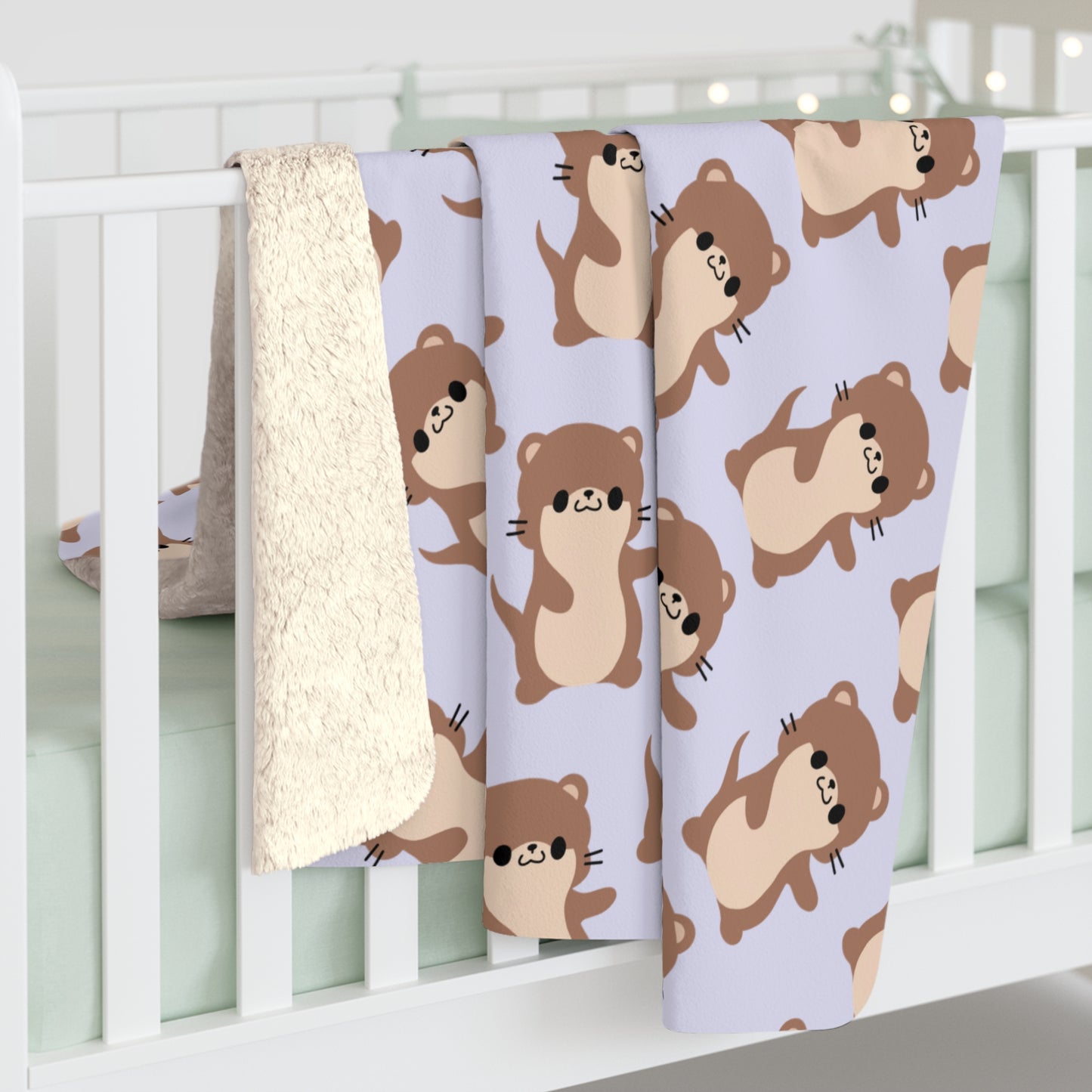 Lavender Otter Cozy Fleece Blanket