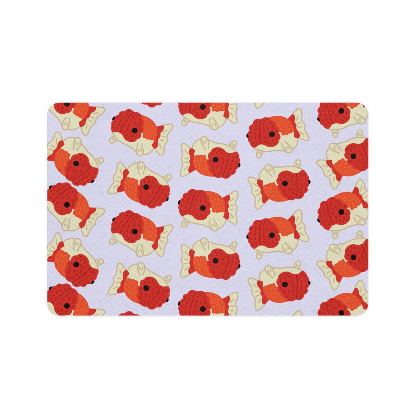 Lavender Chubby Goldfish Pet Food Mat