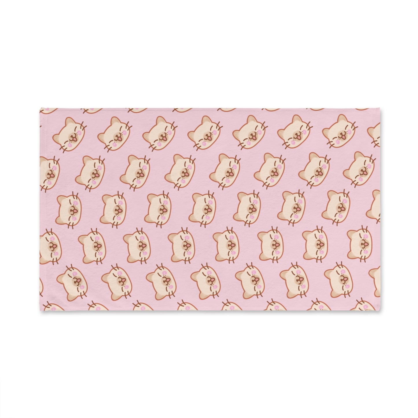 Baby Pink Kitty Kat Hand Towel