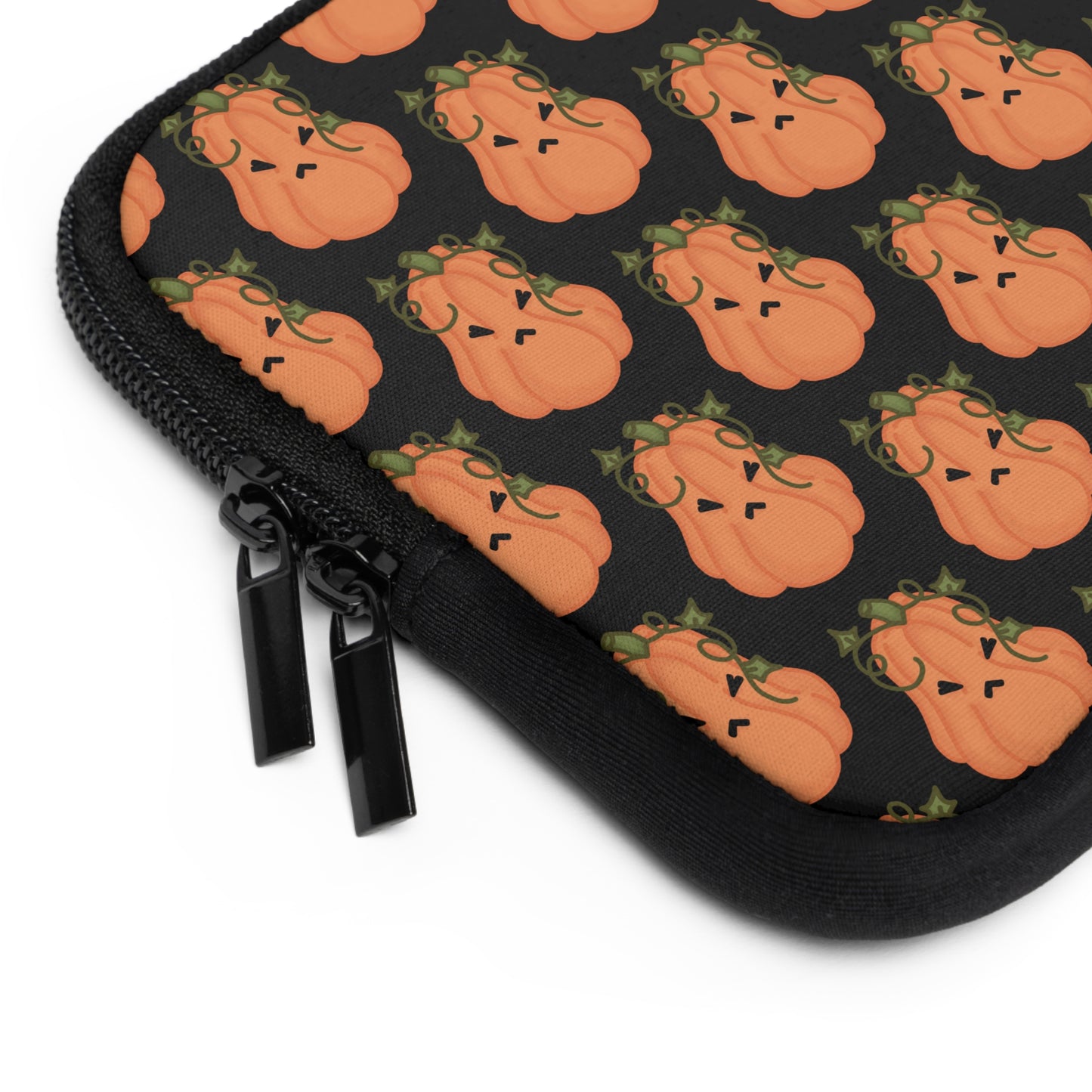 Angry Pumpkin Black Laptop Sleeve
