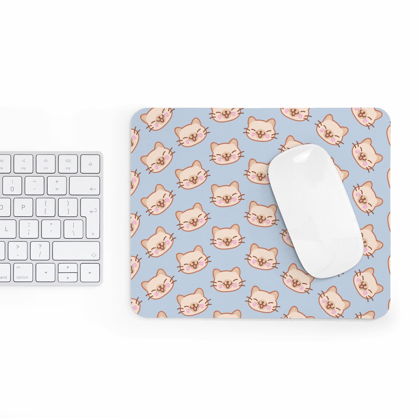 Baby Blue Kitty Kat Mouse Pad