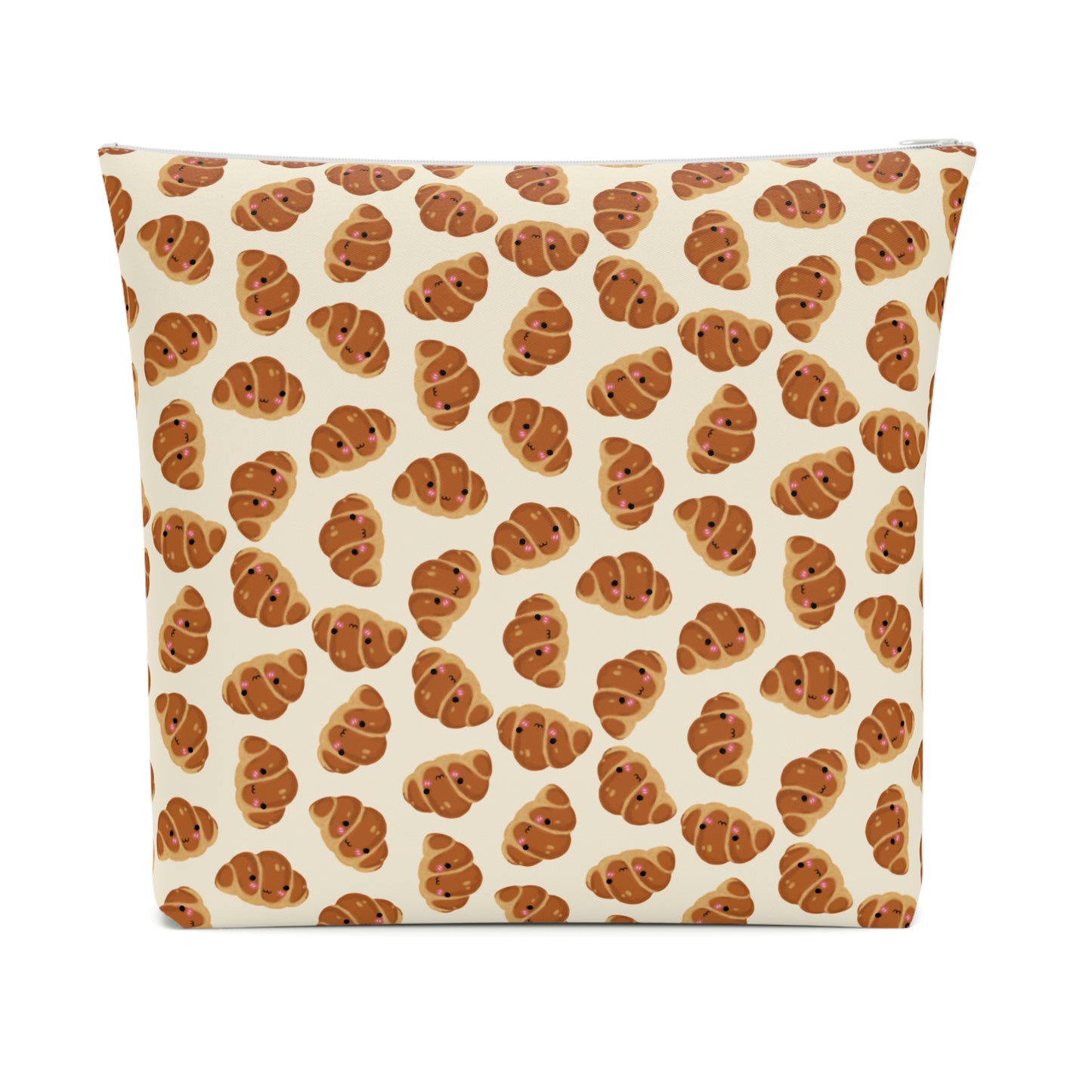 Blushing Croissant Cosmetic Bag