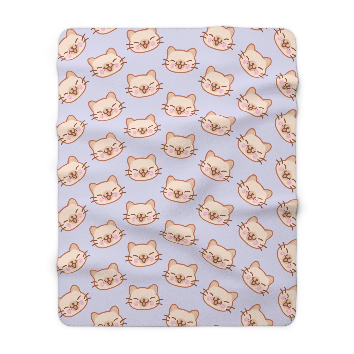 Lavender Kitty Kat Cozy Fleece Blanket