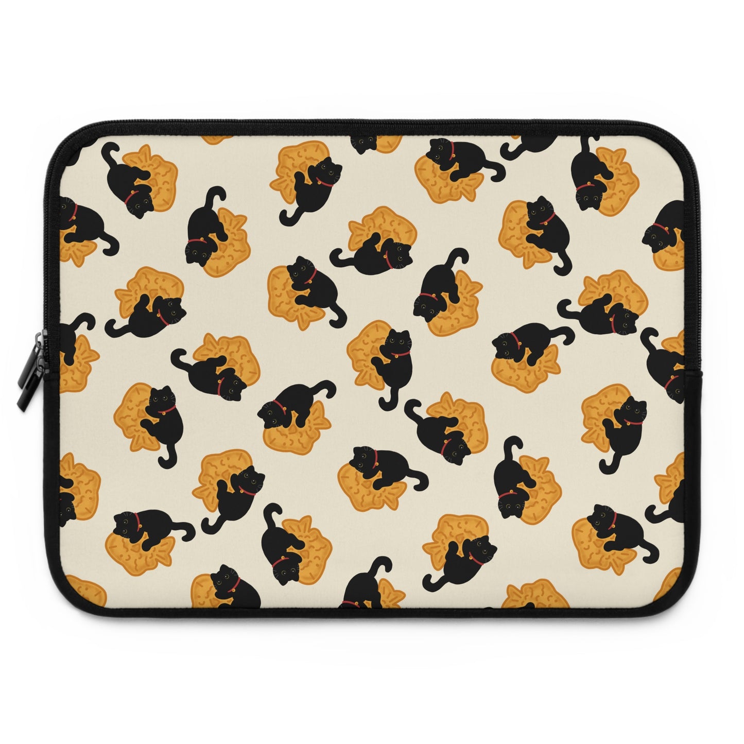 Black Cat Taiyaki Laptop Sleeve