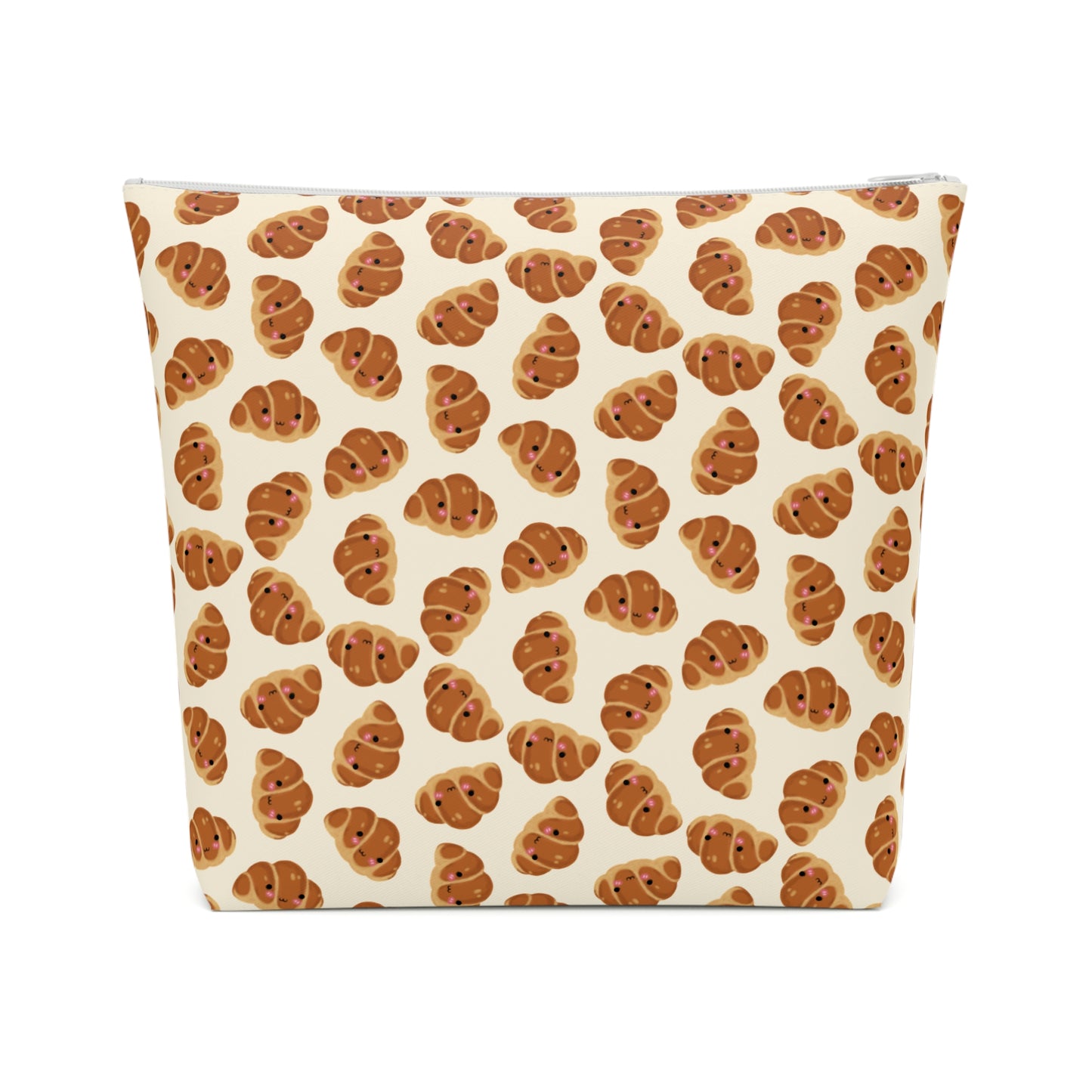 Blushing Croissant Cosmetic Bag