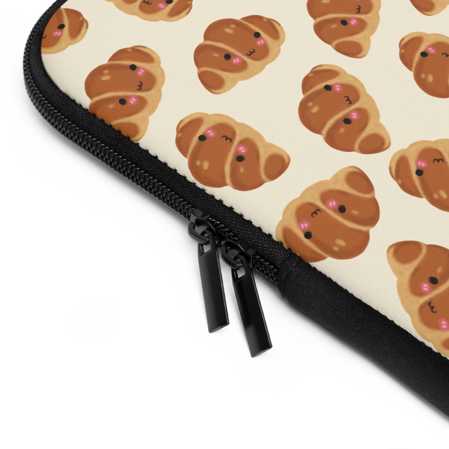 Blushing Croissant Laptop Sleeve