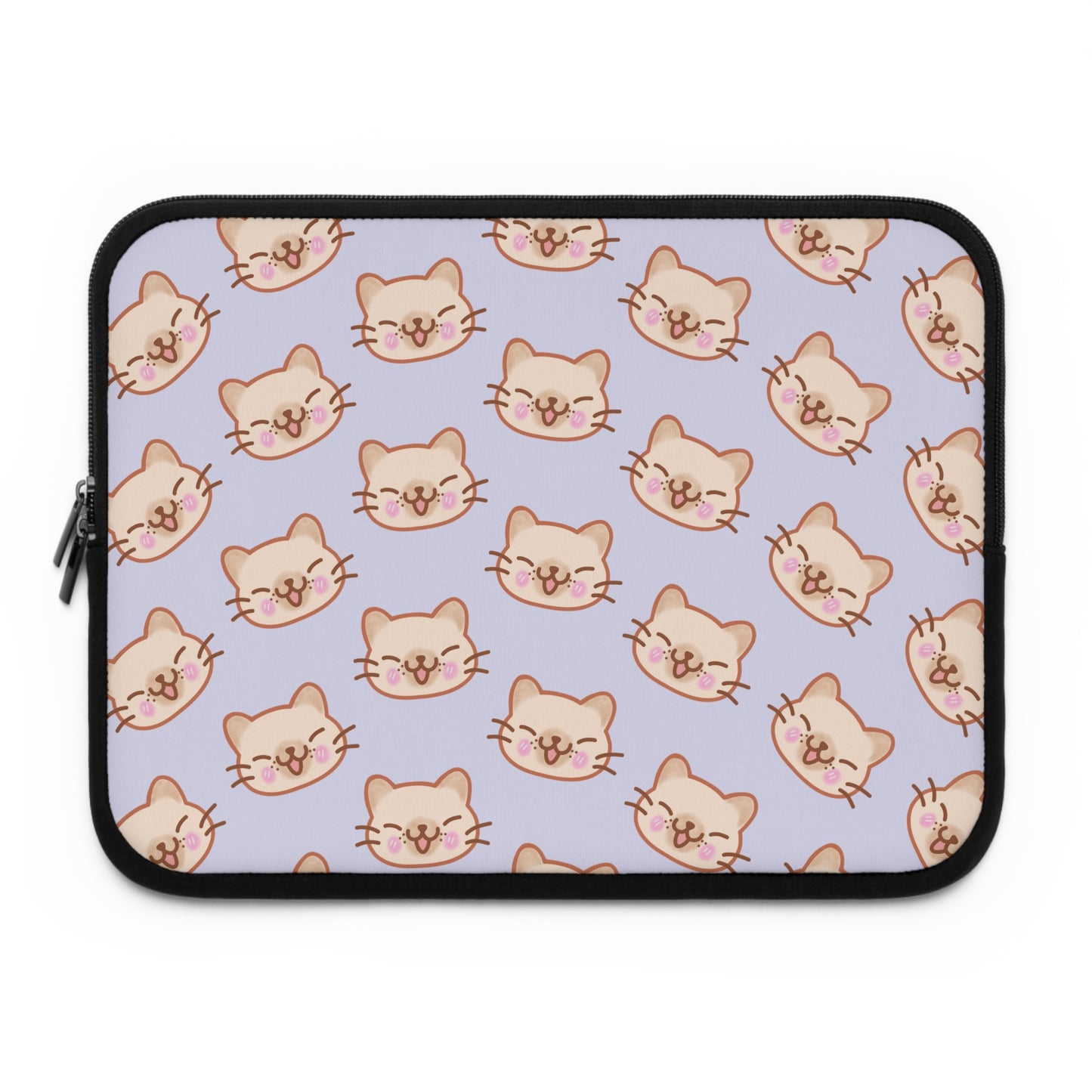 Lavender Kitty Kat Laptop Sleeve