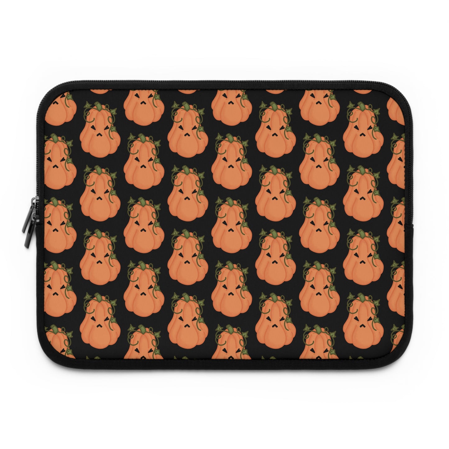 Angry Pumpkin Black Laptop Sleeve