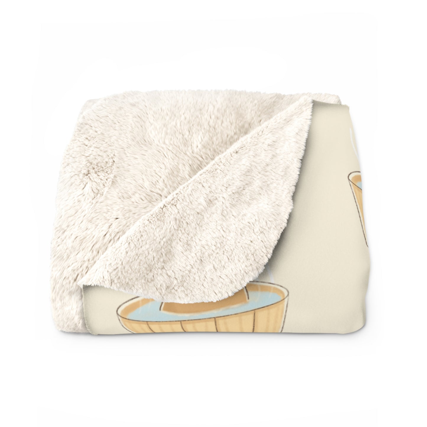 Capybara Bath Cozy Fleece Blanket
