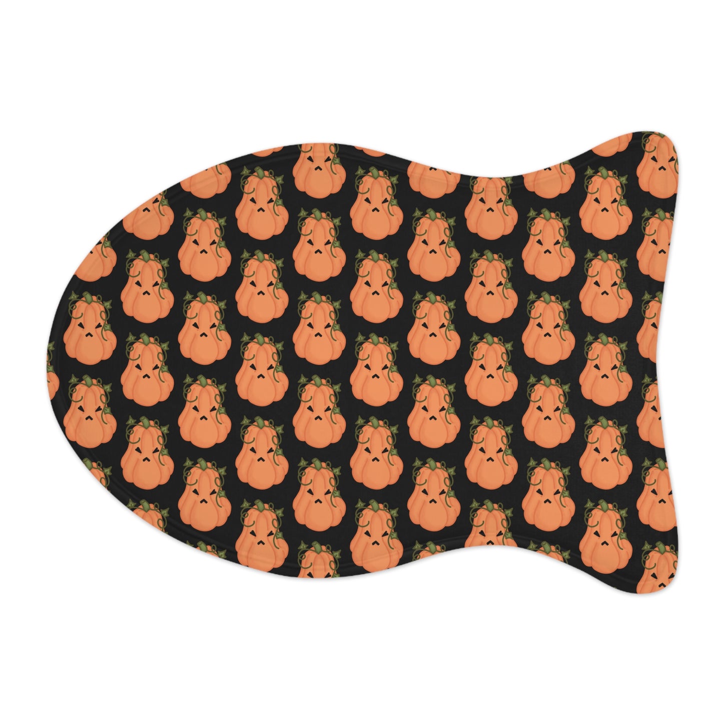 Angry Pumpkin Pet Food Mat