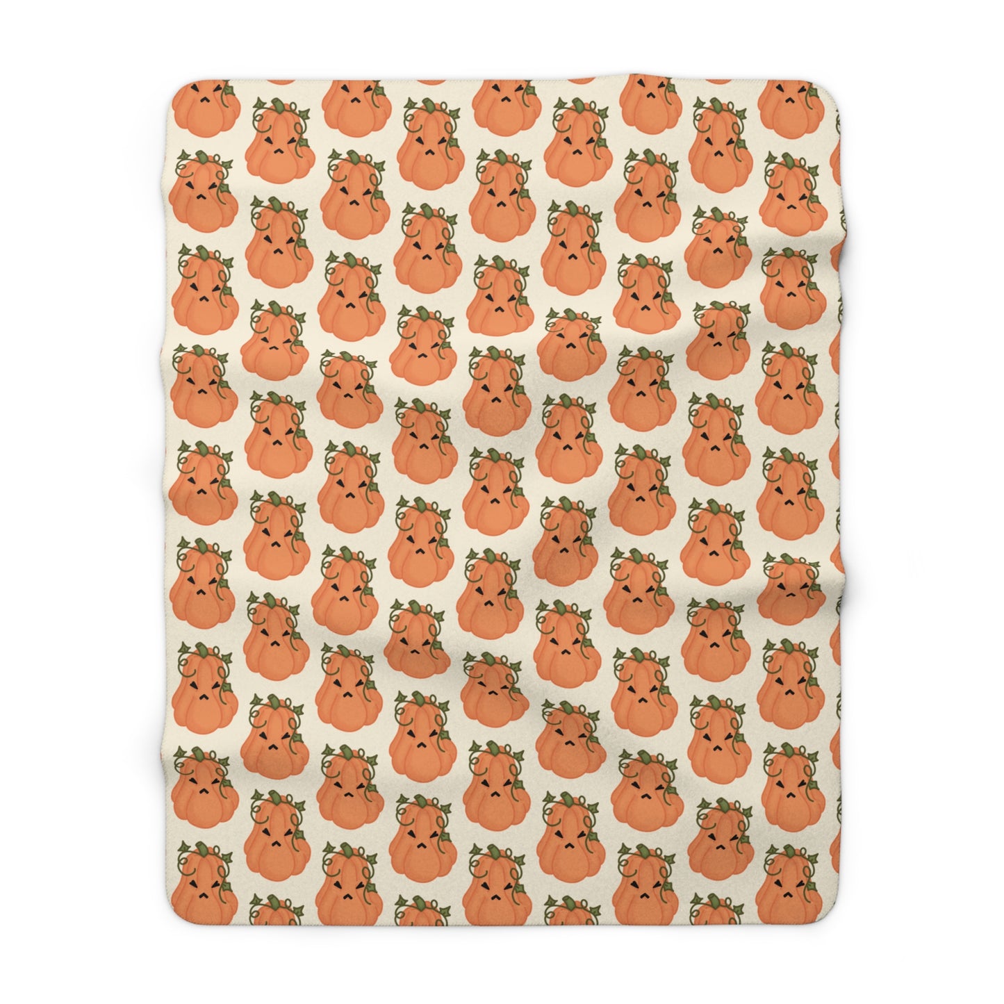 Angry Pumpkin Cozy Fleece Blanket