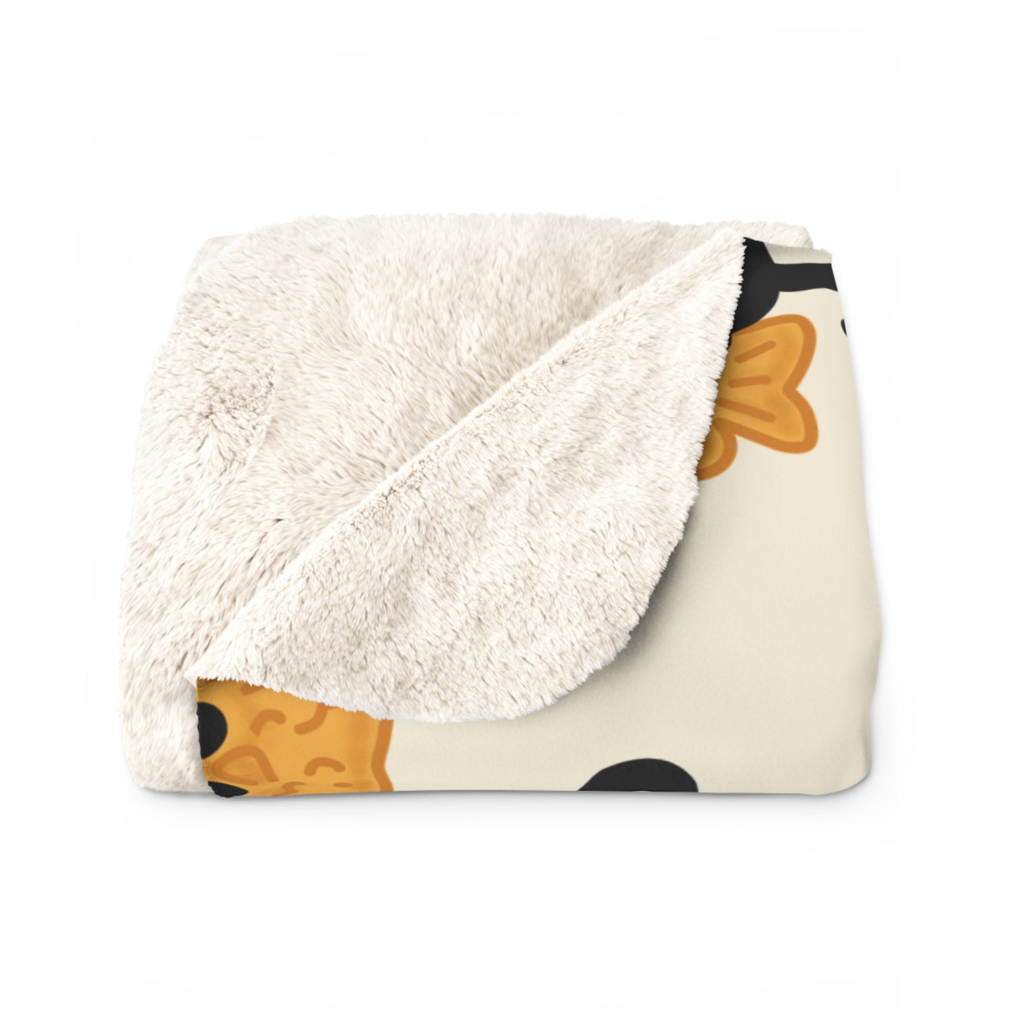 Black Cat Taiyaki Cozy Fleece Blanket