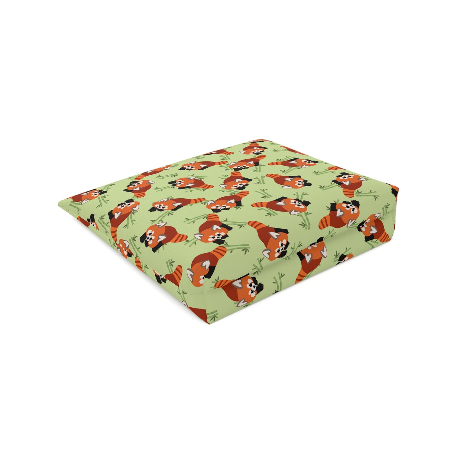 Matcha Green Red Panda Cosmetic Bag