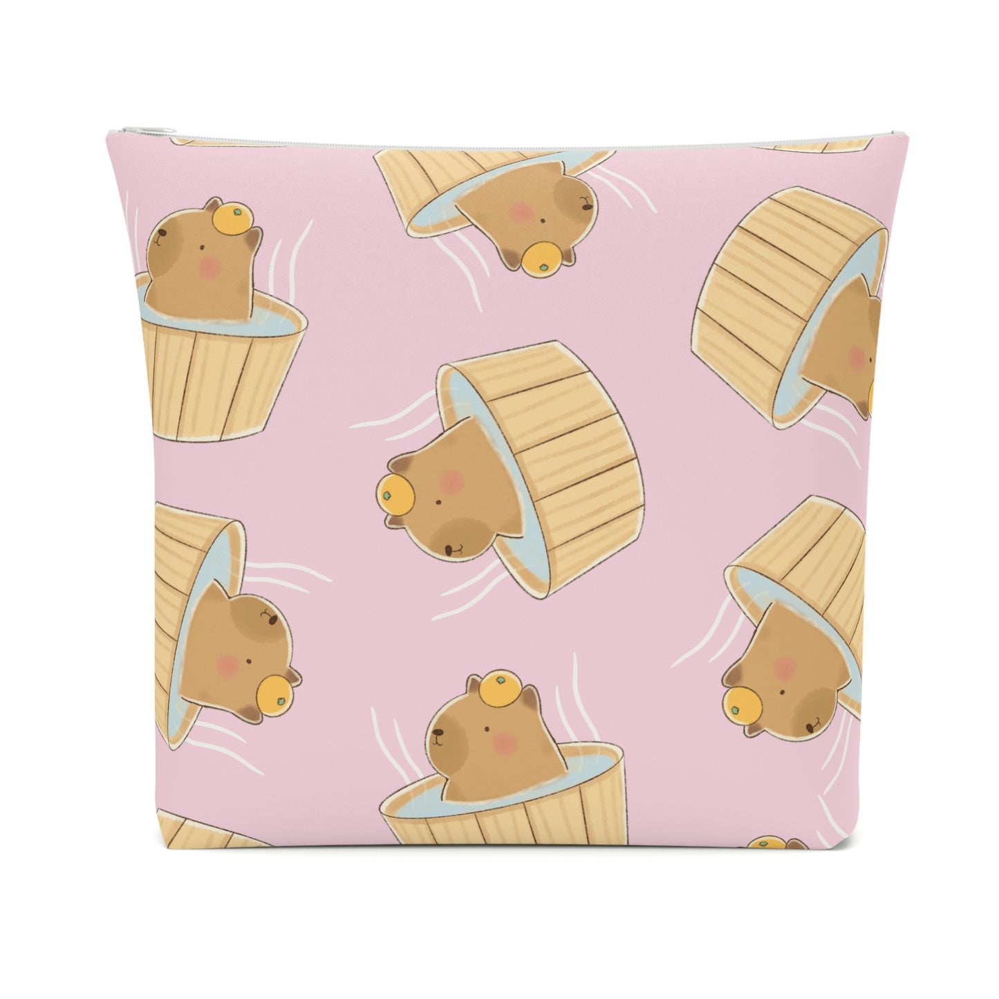Baby Pink Capybara Bath Cosmetic Bag
