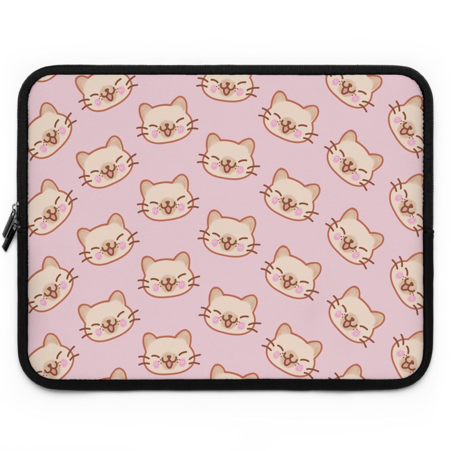 Baby Pink Kitty Kat Laptop Sleeve