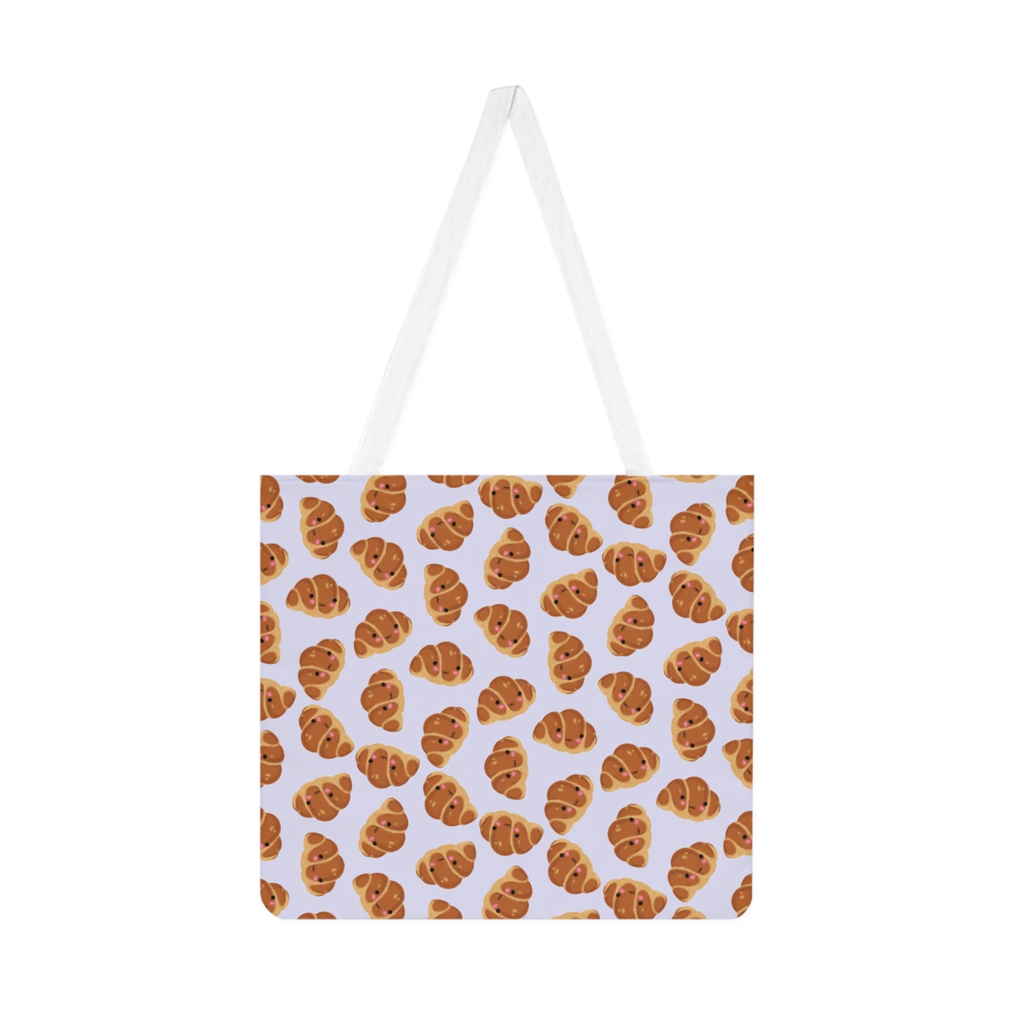 Lavender Blushing Croissant Tote Bag