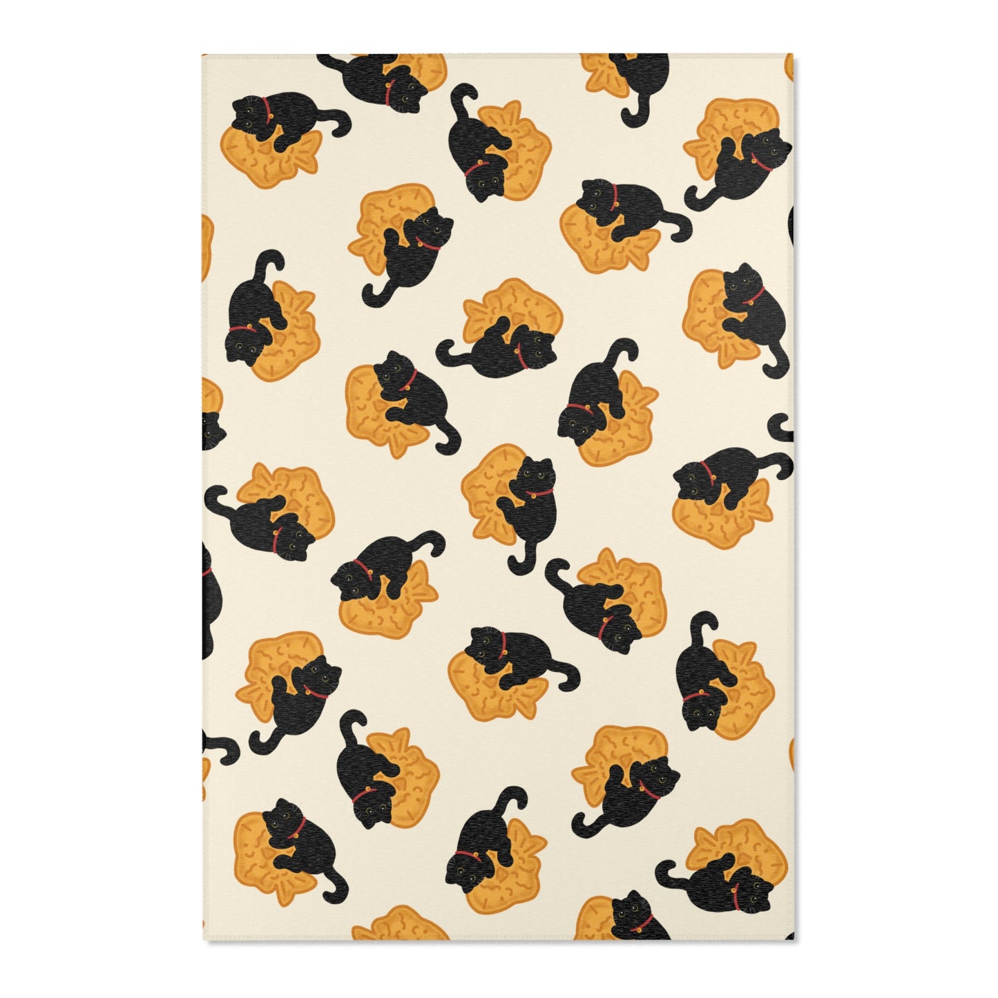 Black Cat Taiyaki Rug