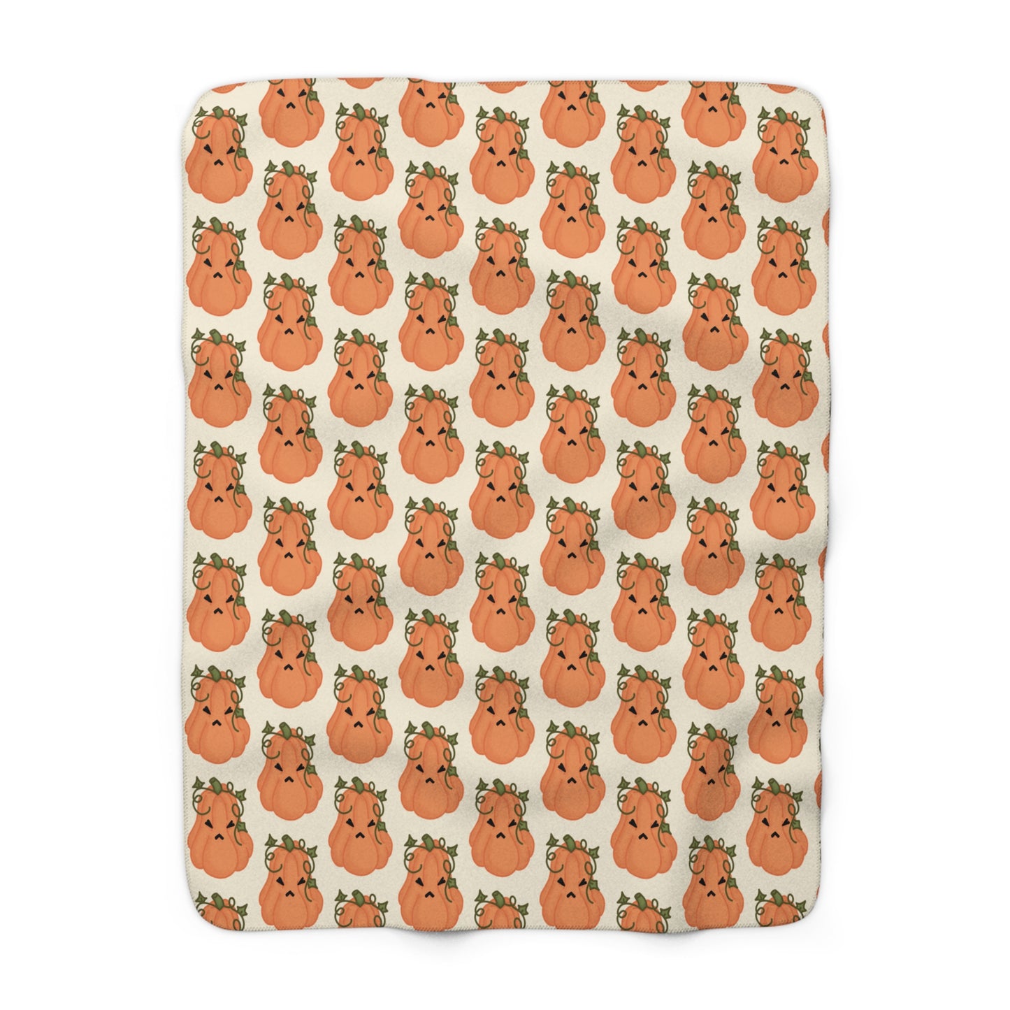 Angry Pumpkin Cozy Fleece Blanket