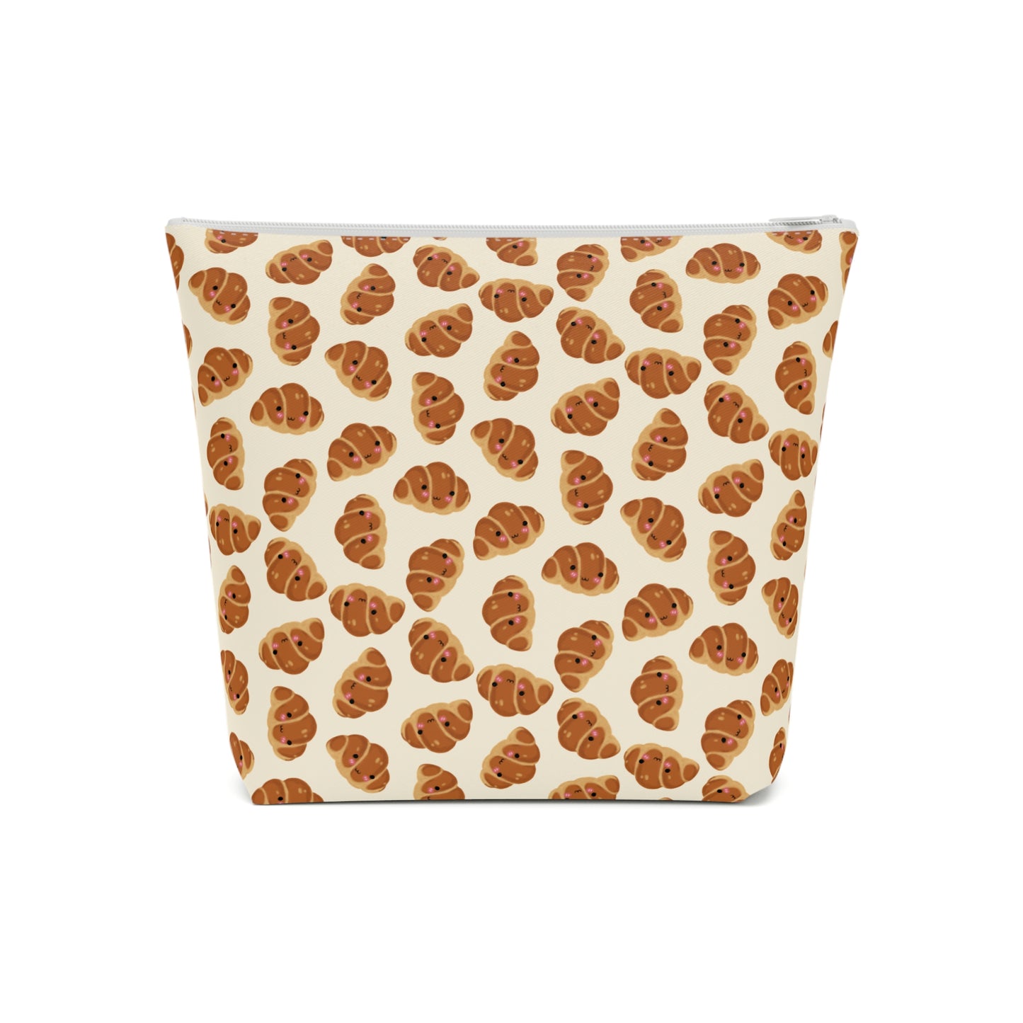 Blushing Croissant Cosmetic Bag