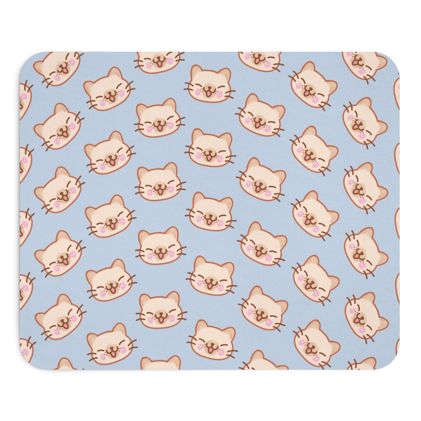 Baby Blue Kitty Kat Mouse Pad