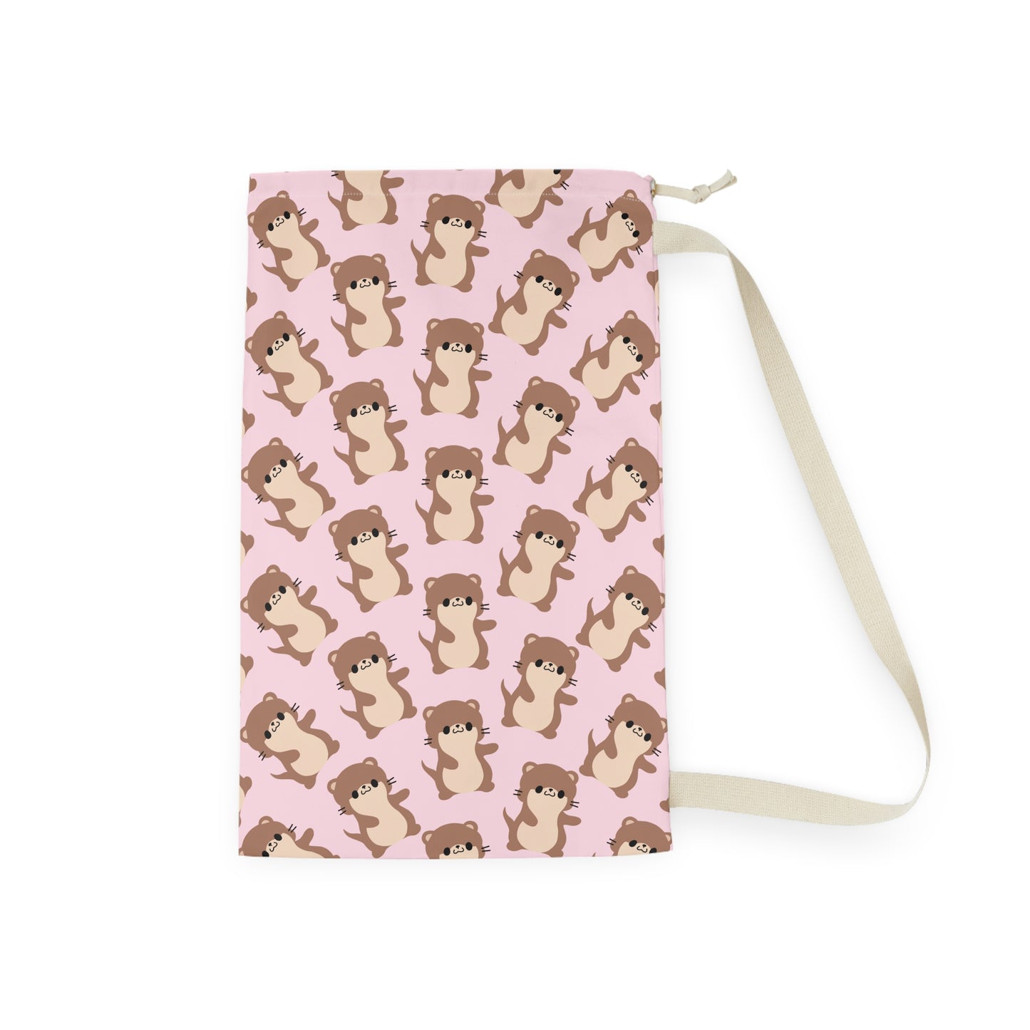 Baby Pink Otter Drawstring Bag