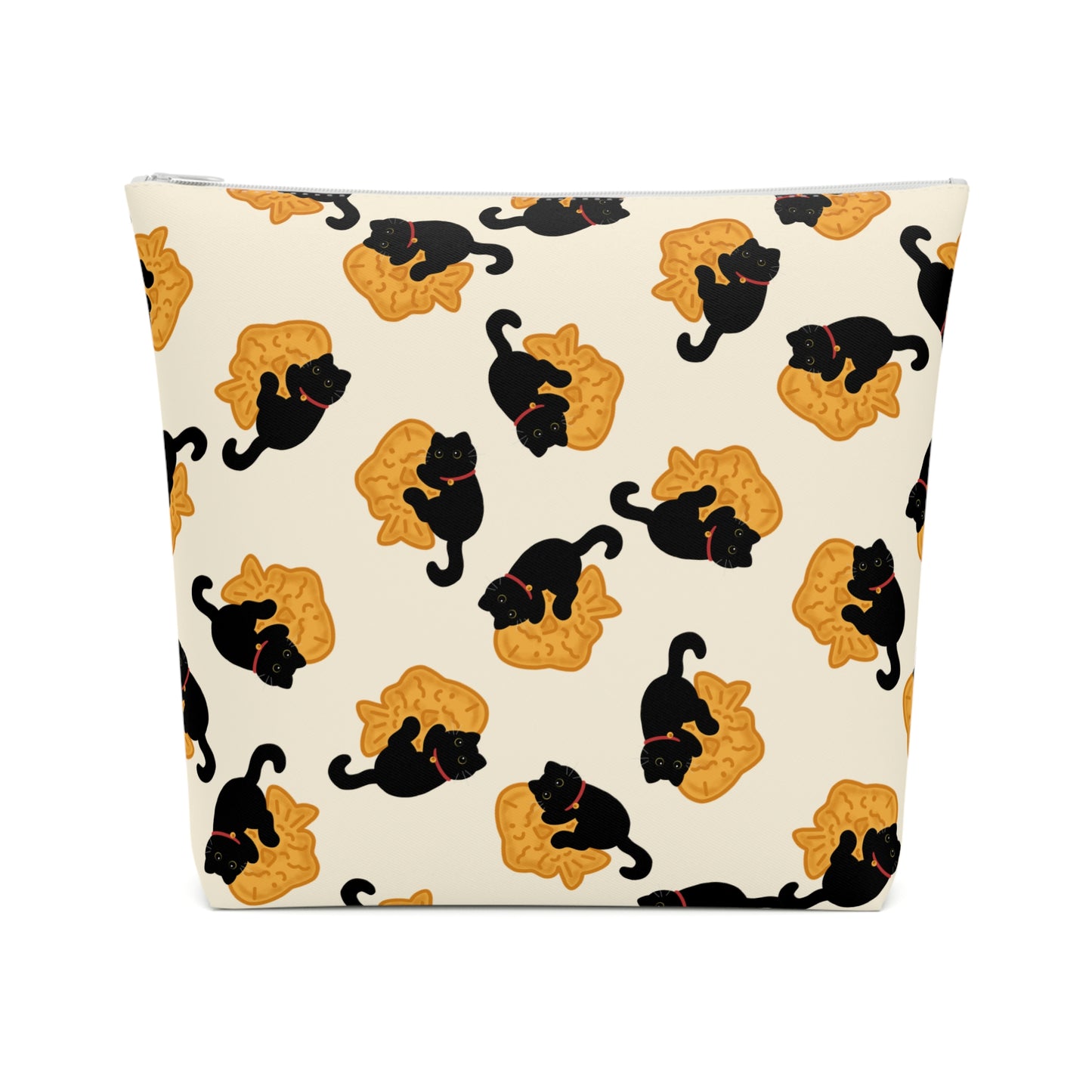 Black Cat Taiyaki Cosmetic Bag