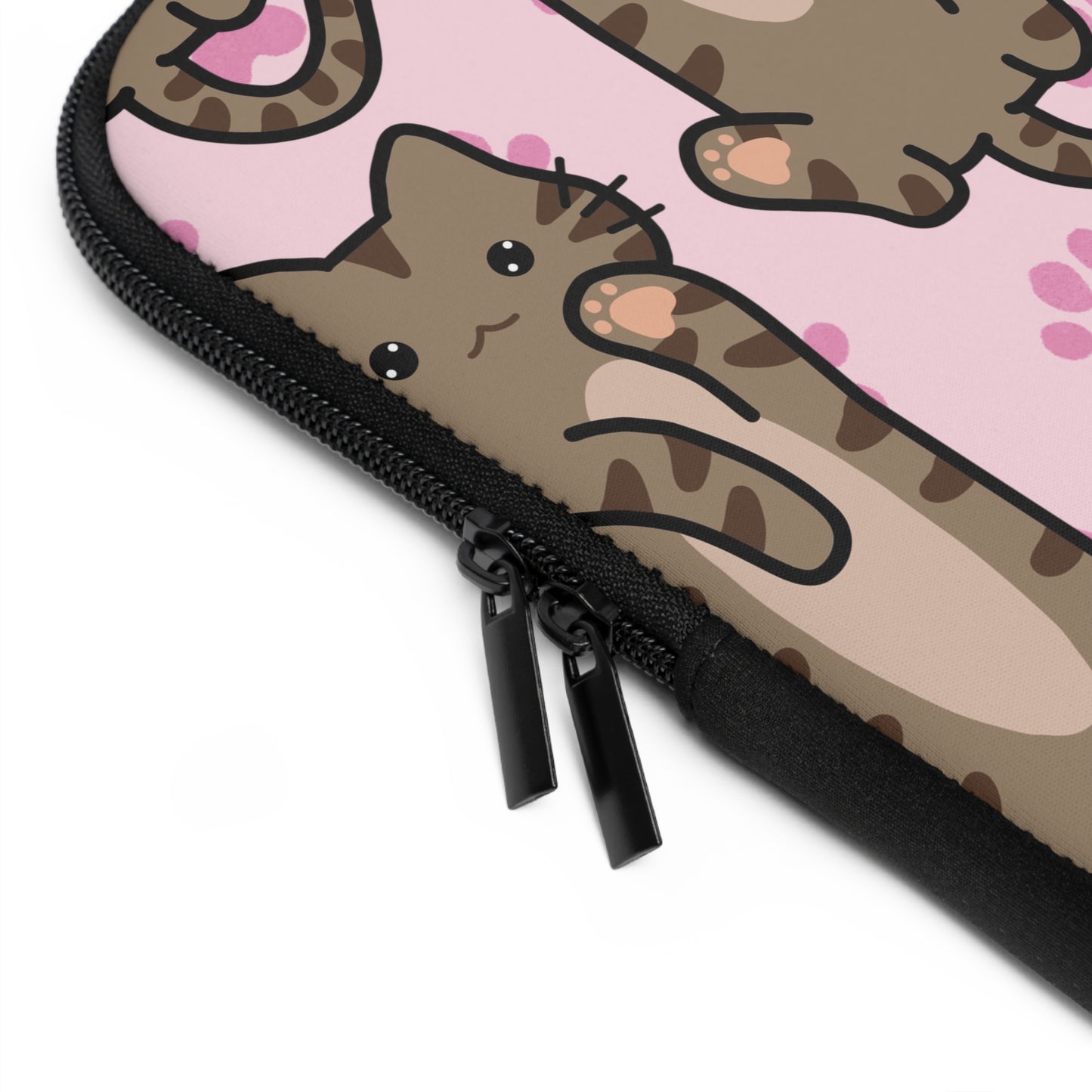 Baby Pink Tabby Cat Laptop Sleeve