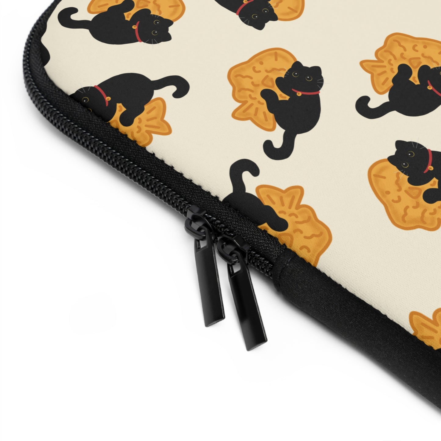 Black Cat Taiyaki Laptop Sleeve