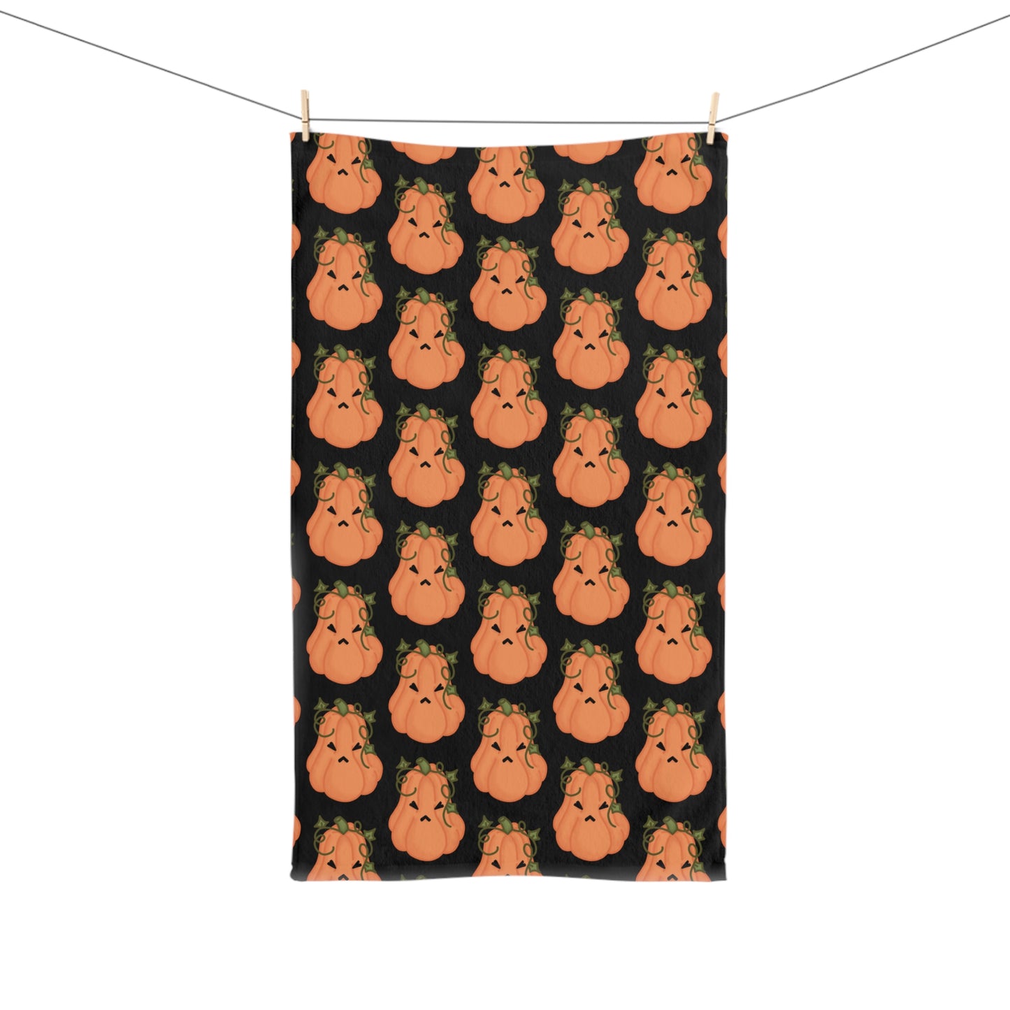Angry Pumpkin Hand Towel