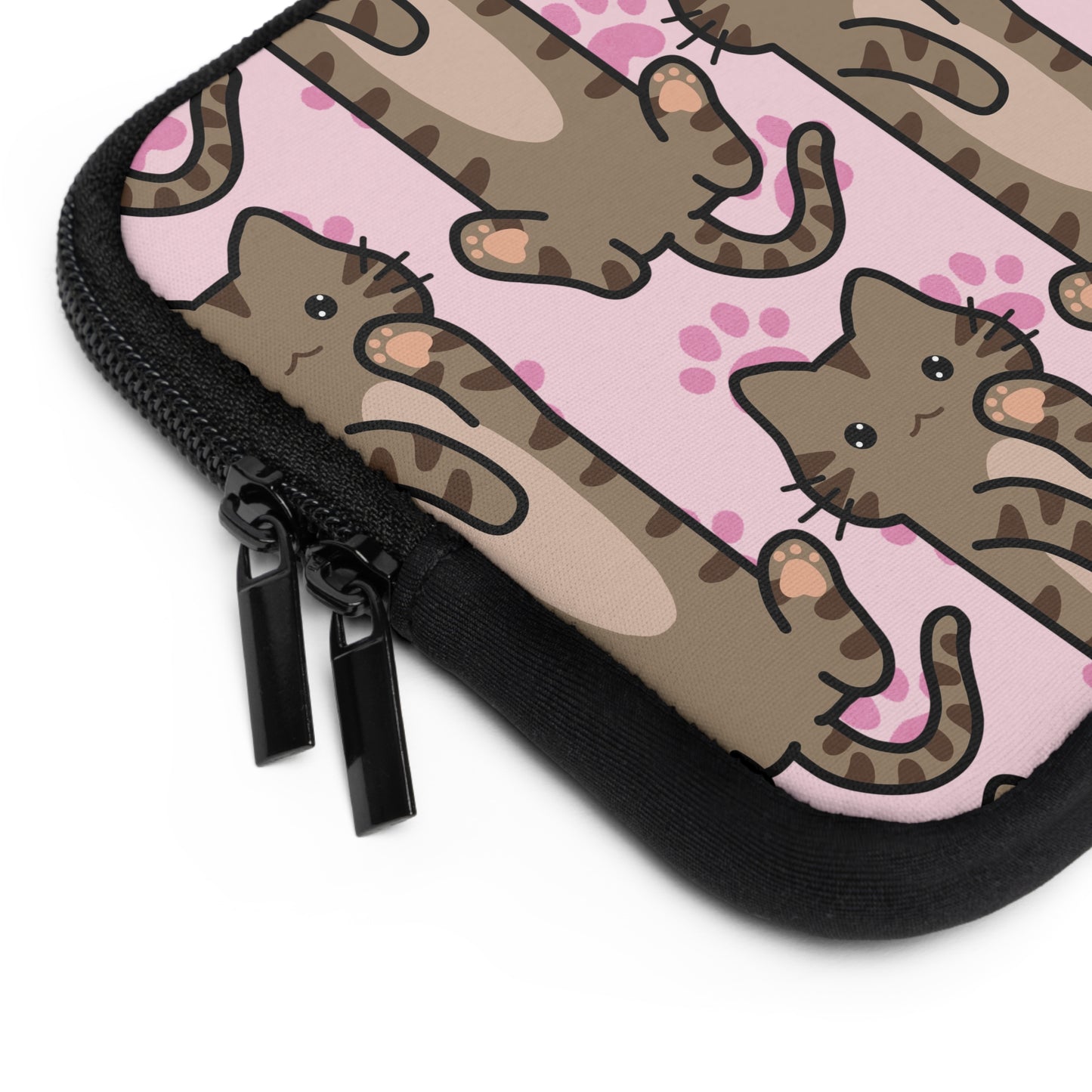 Baby Pink Tabby Cat Laptop Sleeve