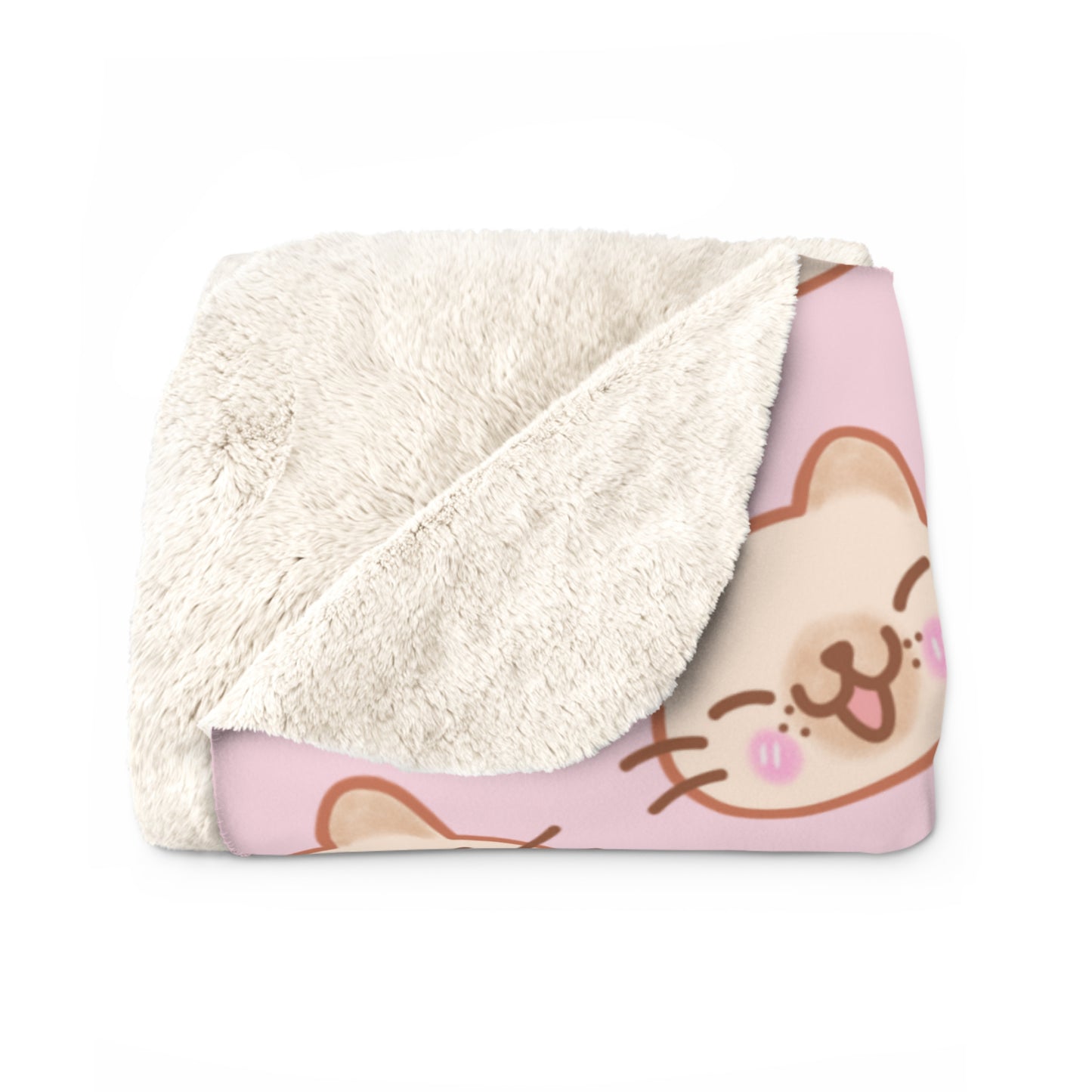 Baby Pink Kitty Kat Cozy Fleece Blanket