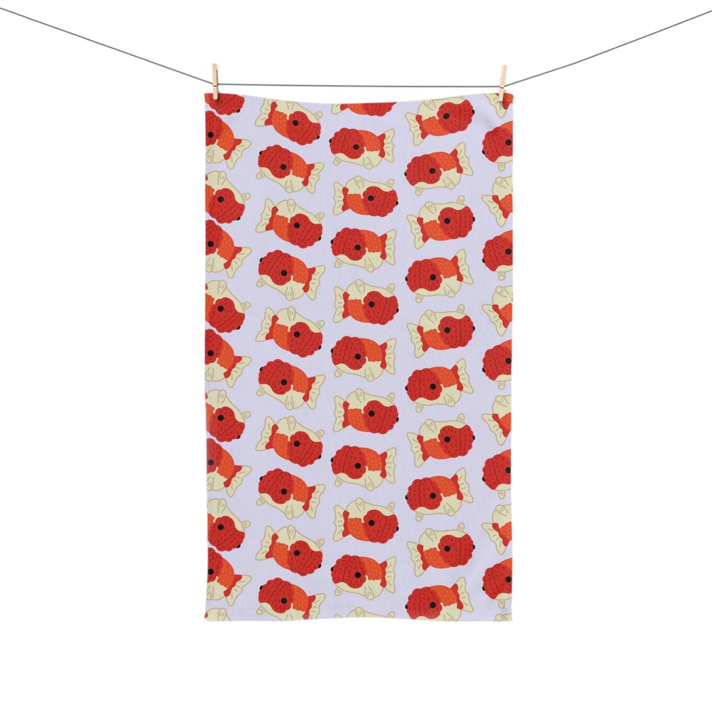 Lavender Chubby Goldfish Hand Towel