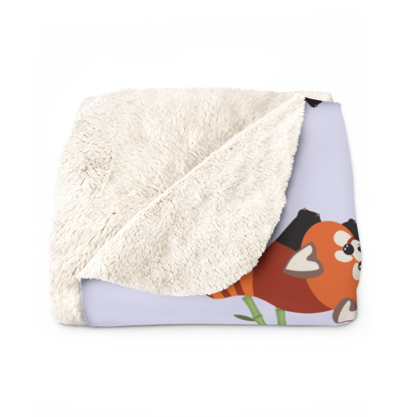 Lavender Red Panda Cozy Fleece Blanket