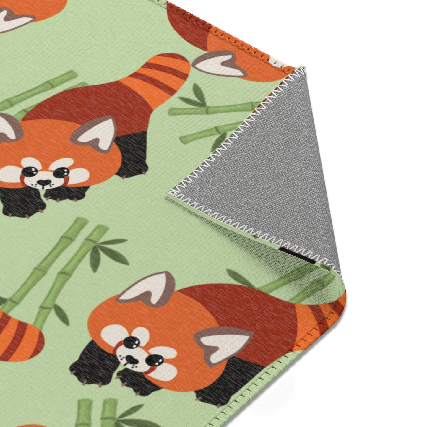 Matcha Green Red Panda Rug