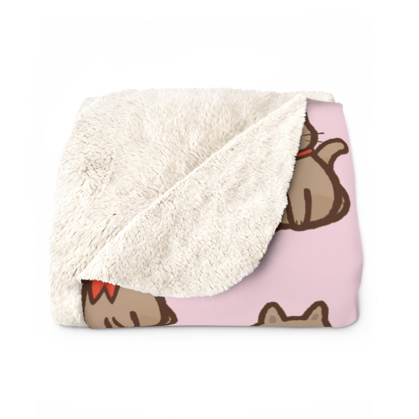 Baby Pink Kitty Kat Cozy Fleece Blanket